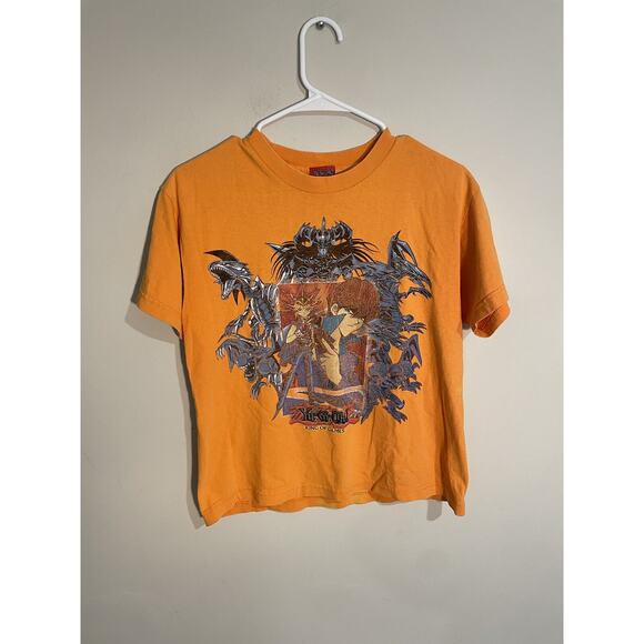 Vintage 1996 Yu-Gi-Oh King of Games Orange T-Shirt Youth - Picture 1 of 8